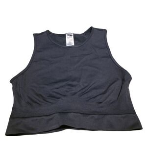 Gymshark Black Seamless Crop Tank Sculpting Athletic Top XL